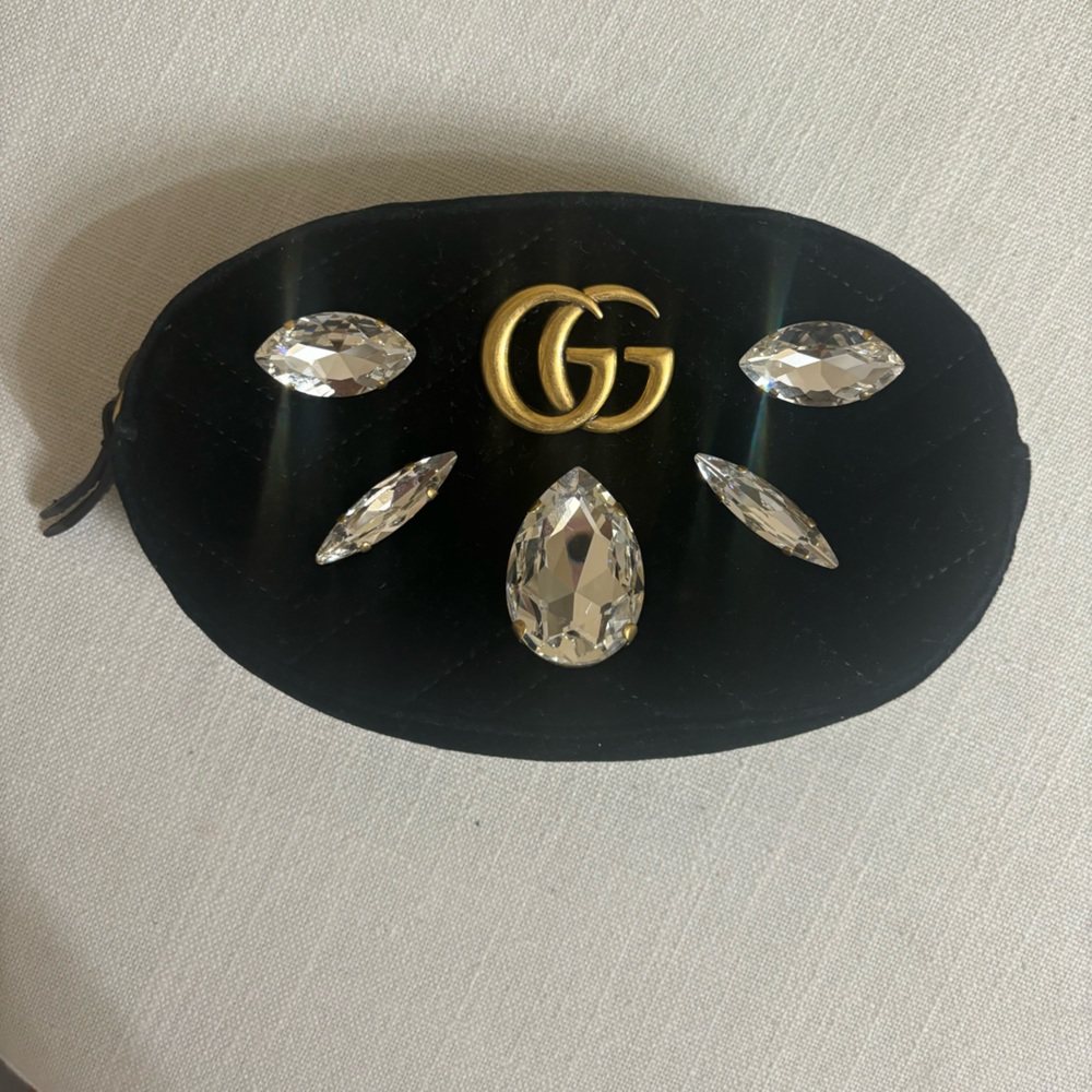 GUCCI BELT BAG BLACK VELOUR